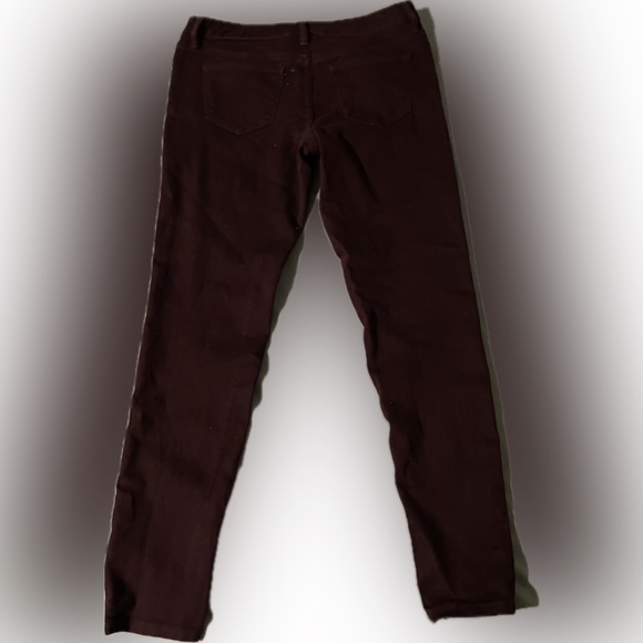 Oxblood Midrise Buttonup Jeans - Picture 2 of 3